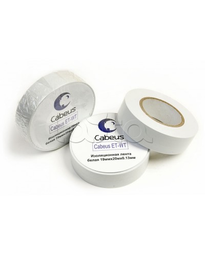 Лента изоляционная (белая) Cabeus ET-WT в Бийске Патч-корды и пигтейлы Pintop.ru