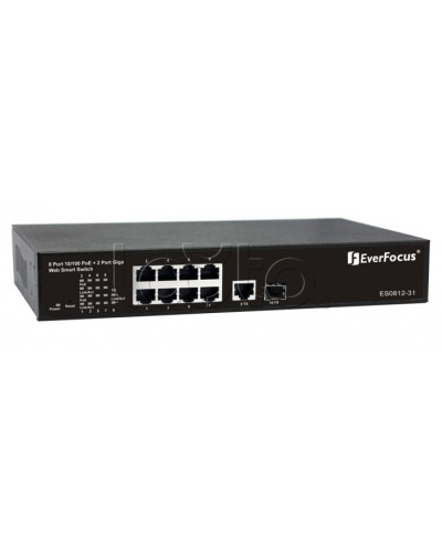 Коммутатор PoE 8-портовый EverFocus ES0812-31 в Бийске Коммутаторы Pintop.ru