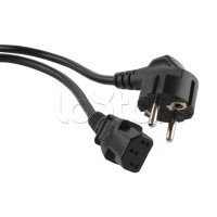 Кабель питания 1,0 м Hyperline PWC-IEC13-SHM-1.0-BK