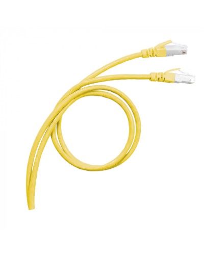 Патч-корд S/FTP, cat. 6а, PVC, 1м, желтый Legrand (051780) в Бийске Патчкорды (медные) Pintop.ru